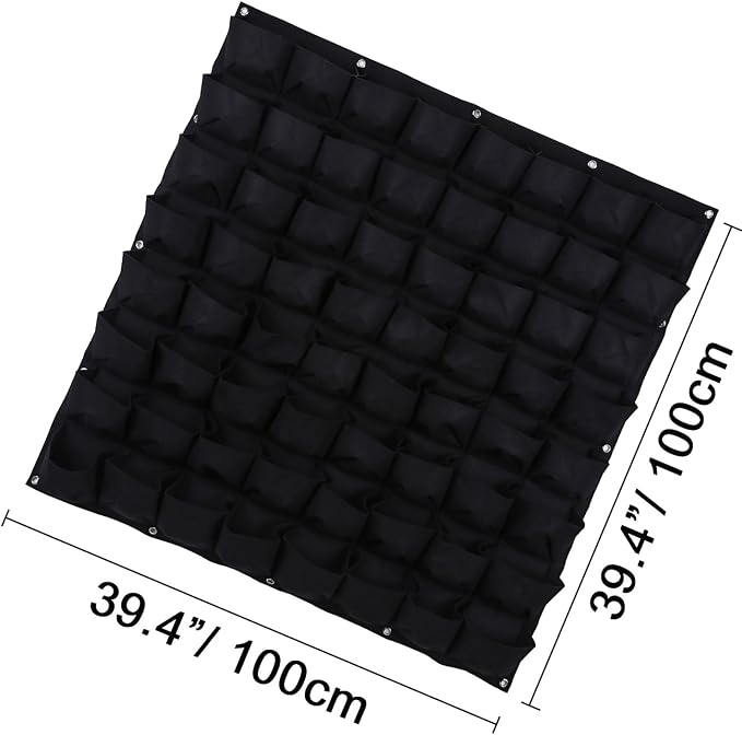 Ogrmar 64 Pockets Vertical Wall Garden Planter Plant Grow Bag - Image 2