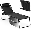 GYMAX Lounge Chairs for Outside, Extra High Folding Beach Tanning Lounger by GYMAX