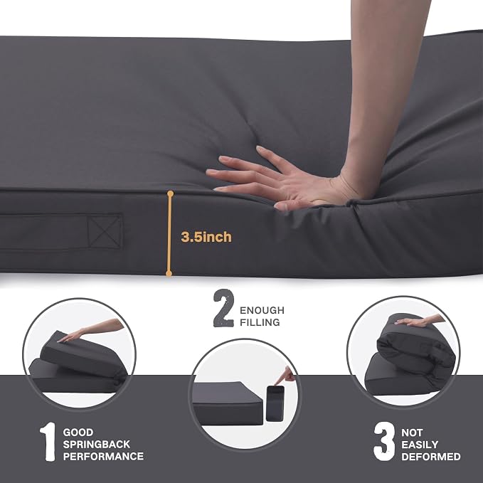 Outdoor Bench Cushion 4 inches Memory Foam Waterproof Patio Furniture Bench - Image 4