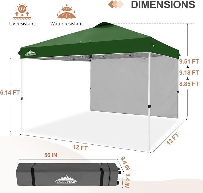 EAGLE PEAK Commercial Canopy 12x12 Pop Up Canopy Tent - Image 3