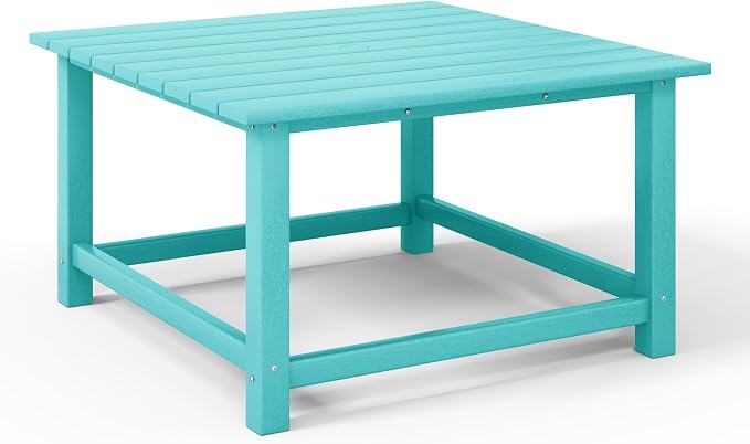 WestinTrends Malibu Low Outdoor HDPE Square Patio Coffee Table - Image 7