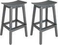 VINGLI 30 Inch Outdoor Bar Stools Set of 2, HDPE Bar Chairs by VINGLI