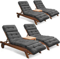 Outdoor Chaise Lounge Chair Cushion Set of 4, Thickened 74.4 x 22 x 4.7 Inches by Tycdiose