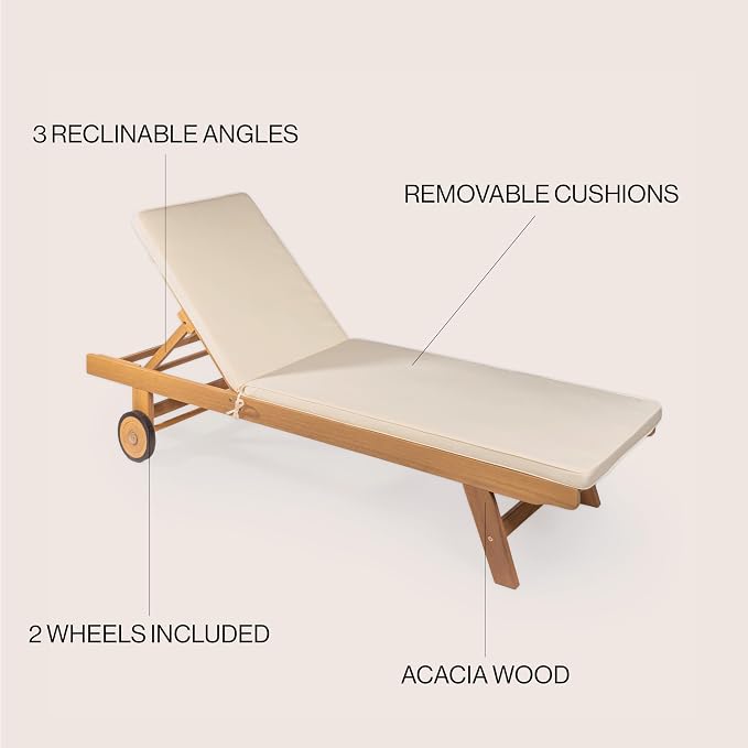 JONATHAN Y LNG1000A Mallorca 77.56"x23.62" Modern Classic Adjustable Acacia - Image 4