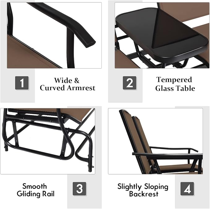 Giantex Patio Bench Glider Chair - Image 6
