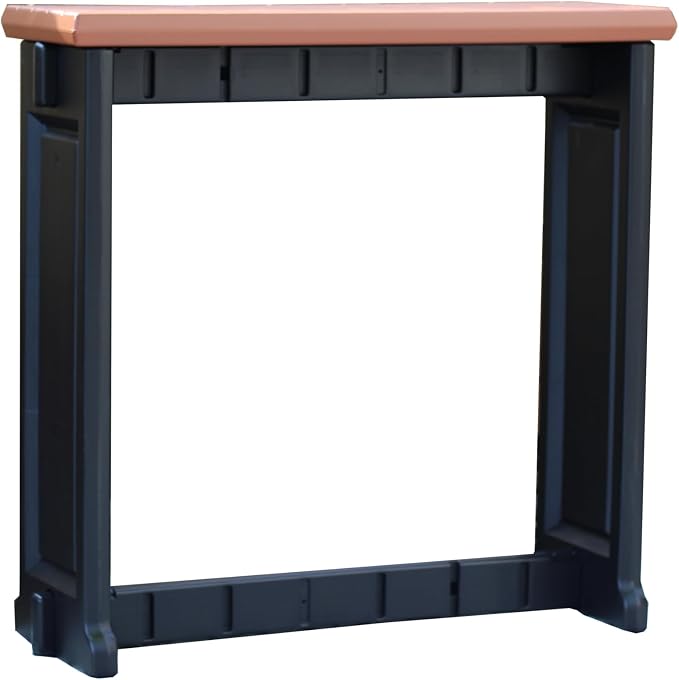 Single Bar Redwood Top & Black Base Ideal by LeisureAccents