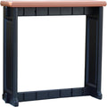 Single Bar Redwood Top & Black Base Ideal by LeisureAccents