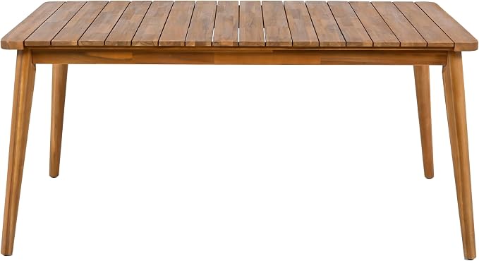 Christopher Knight Home Peggy 63" Farmhouse Patio Acacia Wood Dining Table - Image 6