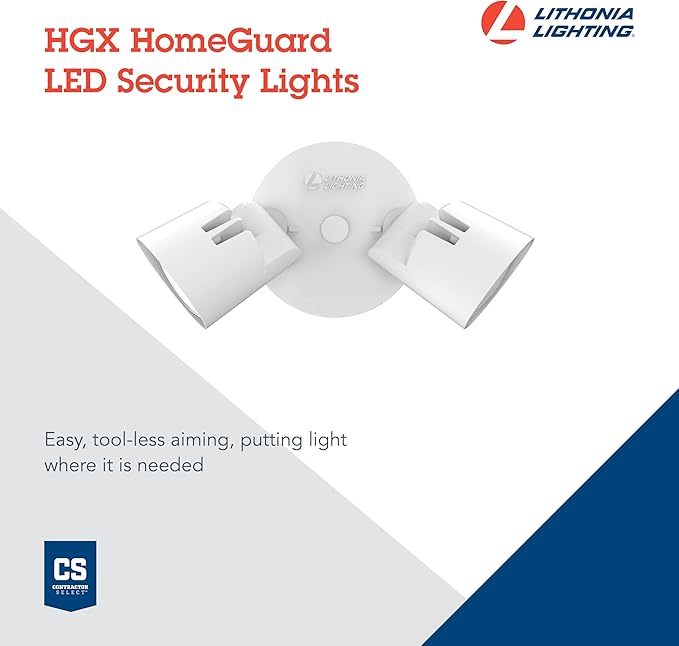Lithonia Lighting HomeGuard 2-Light LED Outdoor Flood Lights, Wall or Ceiling - Image 3