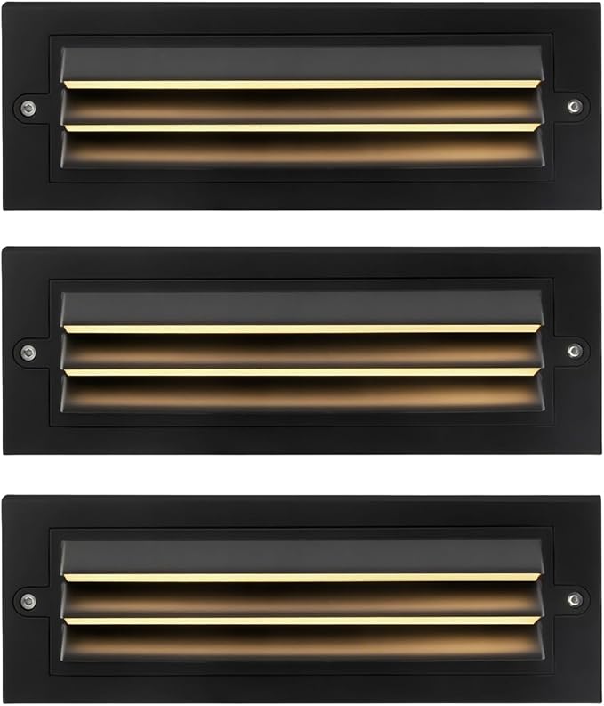 ZONK 110V-240V LED Outdoor Indoor Stair Step Lights, 6W IP65 Waterproof 3000K by PLASTICSTEPLIGHTSWALLLIGHTS
