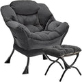 Lazy Chair with Folding Ottoman Modern Large Accent Chair, Contemporary Lounge by Congermom