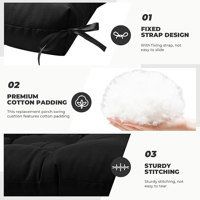 Porch Swing Cushions, Waterproof Swing Cushions Replacement - Image 4