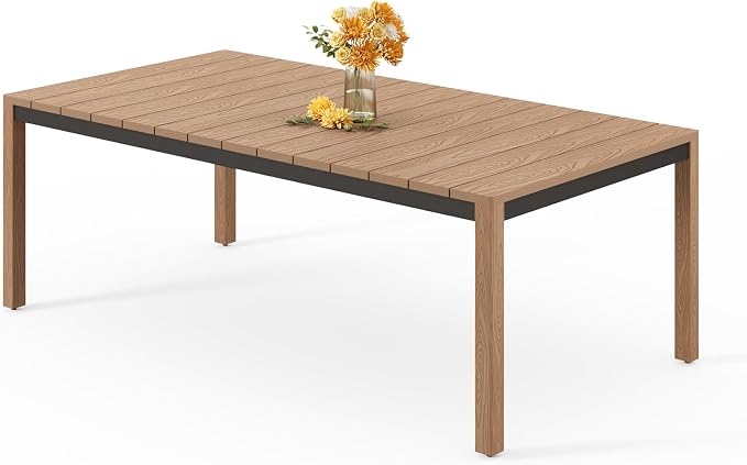 Stoog 63" All-Weather Patio Dining Table, HIPS Waterproof Tabletop by Stoog