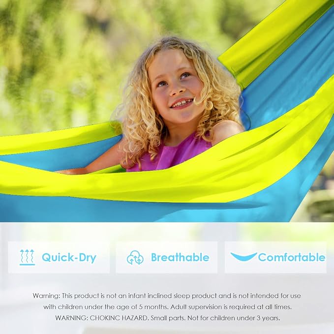 Grassman Kids Small Hammock for Camping Portable Hammock for Child Girls Boys - Image 4