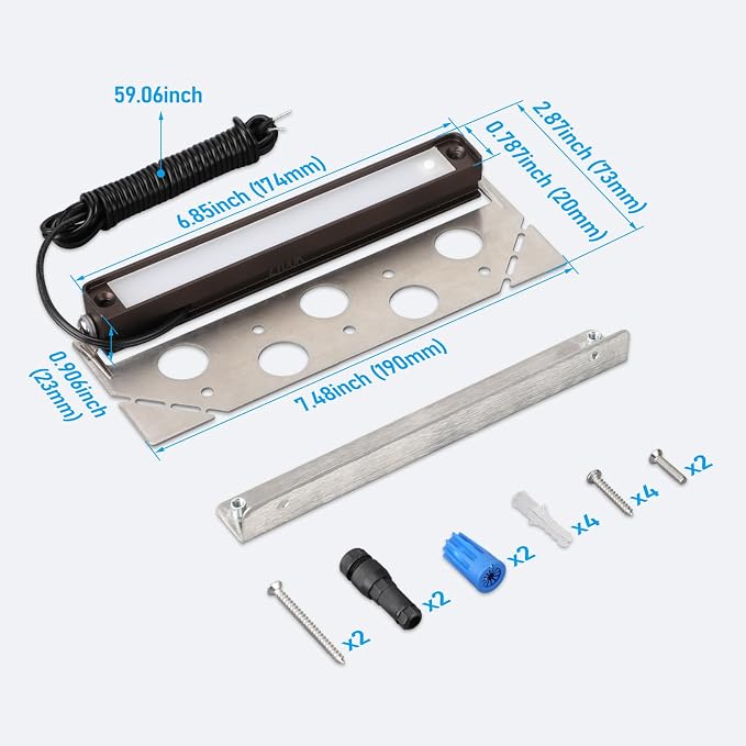 LEONLITE 7 Inch LED Hardscape Lighting, Update Retaining Wall Lights, LED - Image 6
