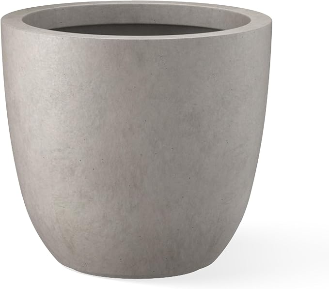 Kante 18 Inch Diameter Round Concrete Planter, Indoor Outdoor Large Plant Pot by Kante