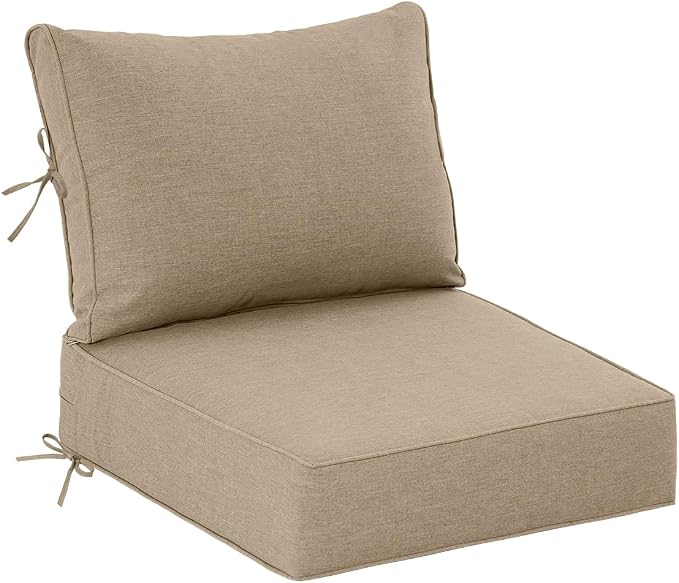 Sundale Outdoor Olefin Deep Seat Cushion, Patio Chair Cushion and Pillow by SundaleOutdoor