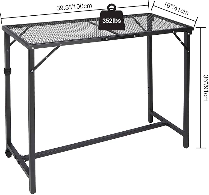 REDCAMP 39 Inch Outdoor Bar Table, Folding Paito Bar Height Table - Image 3
