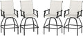 LEVELEVE Patio Bar Set 4pcs Swivel Bar Stools Outdoor Bistro Textilene by LEVELEVE