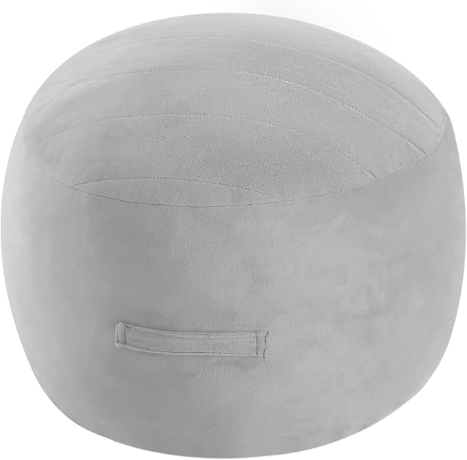 MeMoreCool Round Stuffed Pouf Ottoman Foot Rest, Floor Pouf Foot Stool by MeMoreCool