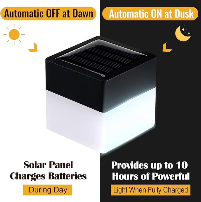 20 Pack Solar Fence Post Cap Lights 2 x 2 Inches Solar Fence Post Caps Lights - Image 4
