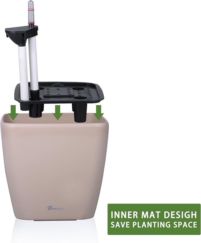 Dexceder 9x8 Self Watering Planter Indoor Outdoor, Inner Mat Design, Thickened - Image 4