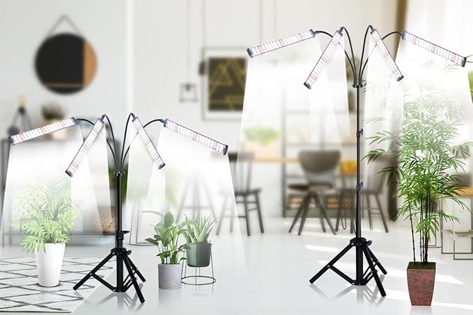 GHodec Grow Light with Stand, 200W 6000K Full Spectrum Gooseneck Floor Plant - Image 2