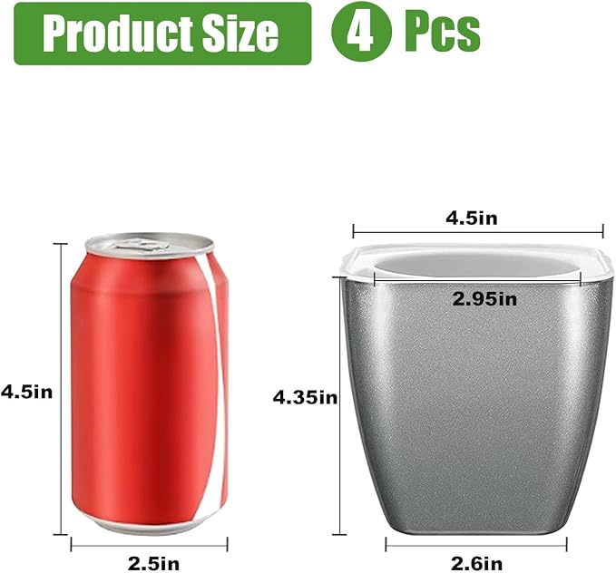 4 Pack Self Watering Pots 4-inch Decorative Flower Planters - Image 4