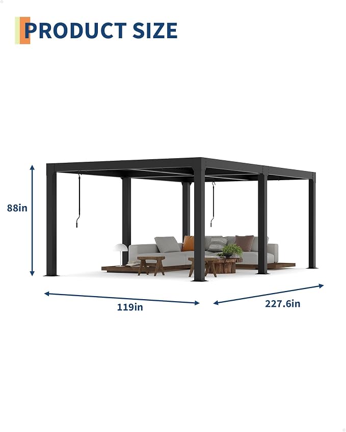 Garvee Louvered Pergola - Image 2