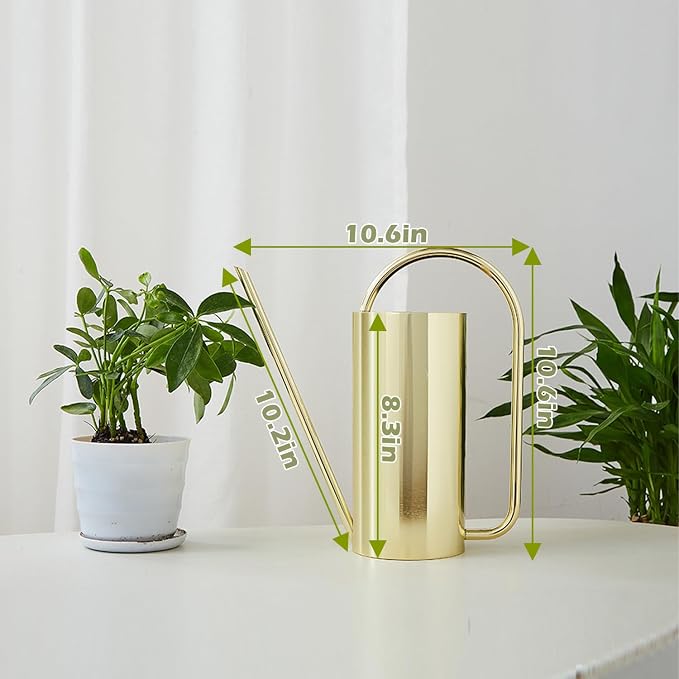 Watering Can for Indoor Plants, 50 oz/1.5L Stainless Steel Watering Can Pot - Image 3