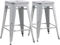AC Pacific 24” Metal Backless Barstool Set of 2 – Country Rustic Style by ACPacific