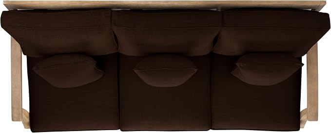 SAFAVIEH Couture Outdoor Collection Martinique Natural/Dark Brown Cushion Solid - Image 8