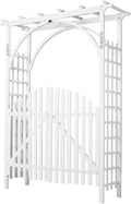 VINGLI 85in Wooden Arbor, Garden Arbor Wedding Arch by VINGLI
