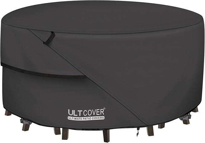 ULTCOVER Round Patio Furniture Cover by ULTCOVER