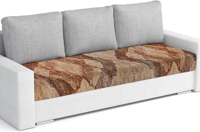 Brown Abstract Stretch Couch Sofa Cushion Covers, Sectional/Individual/L/T by Falaniique