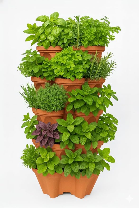 5 Tier Stackable Strawberry, and Vegetable Planter - Image 5
