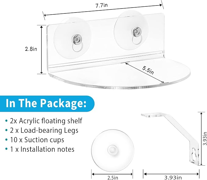 2-Pack Acrylic Window Plant Shelves - Image 3