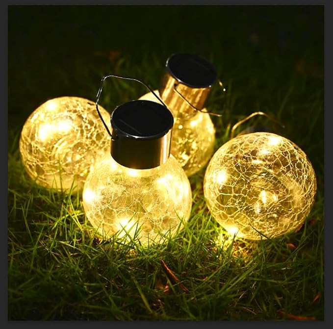 GIGALUMI Hanging Solar Lantern, 4 Pack Outdoor Christmas Decorations, Hanging - Image 11