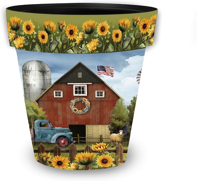 Briarwood Lane Sunflower Barn Medium Planter - Image 4