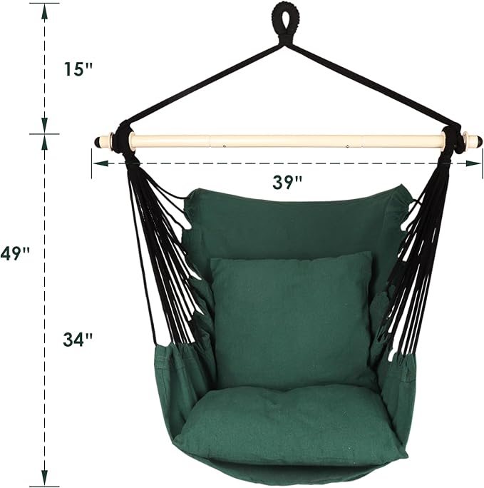 Highwild Hammock Chair Hanging Rope Swing - Image 6
