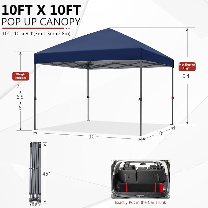 ABCCANOPY Outdoor Easy Pop up Canopy Tent 10x10 - Image 3
