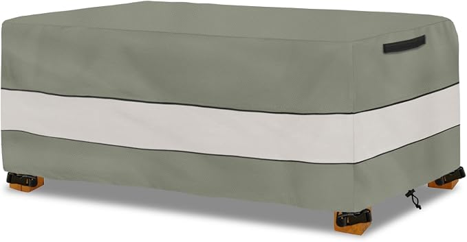 Waterproof Outdoor Coffee Table Cover, Rectangular Patio Small Side Table Cover by Aacabo