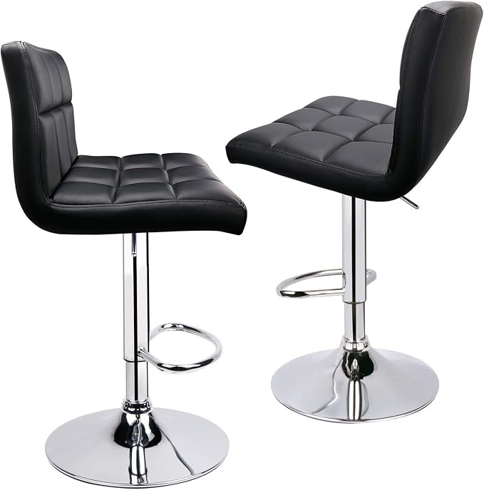 Leopard Bar Stools, Modern PU Leather Adjustable Swivel Bar Stool - Image 5