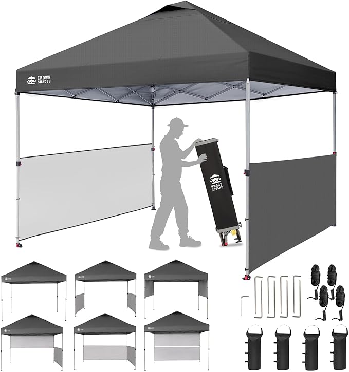 CROWN SHADES 10x10 Pop up Canopy Tent Instant Canopy by CrownShades