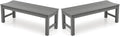 Stoog Outdoor Benches Set of 2, 2-Person Backless Patio Bench, All-Weather HIPS by Stoog