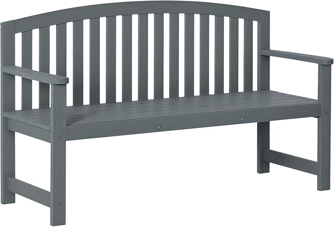 Outsunny 56" Outdoor Wood Bench, 2-Seater Garden Bench by Outsunny