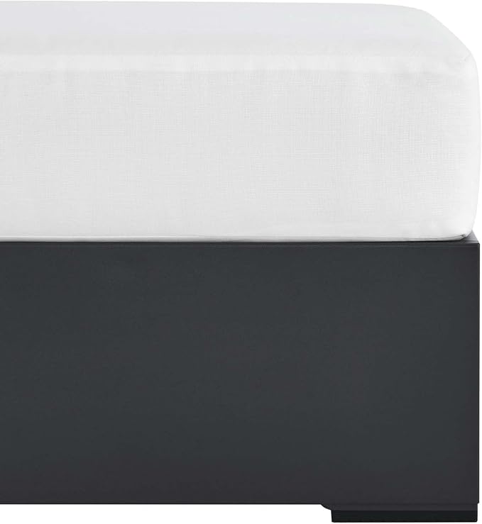 Modway Tahoe Aluminum Ottoman in Gray White - Image 6