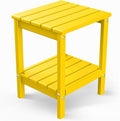 GREENVINES Adirondack-Outdoor-Side-Table | 14 x 13 Inches | HDPE Plastic | All by GreenVines