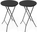 Bonnlo 24" Cocktail Table High Top Table, Folding Round Table Bar Height by Bonnlo