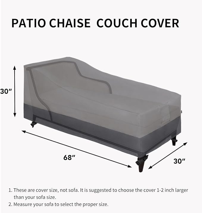 Easy-Going Waterproof Outdoor Chaise Lounge Cover, Heavy Duty Patio Lounge - Image 6